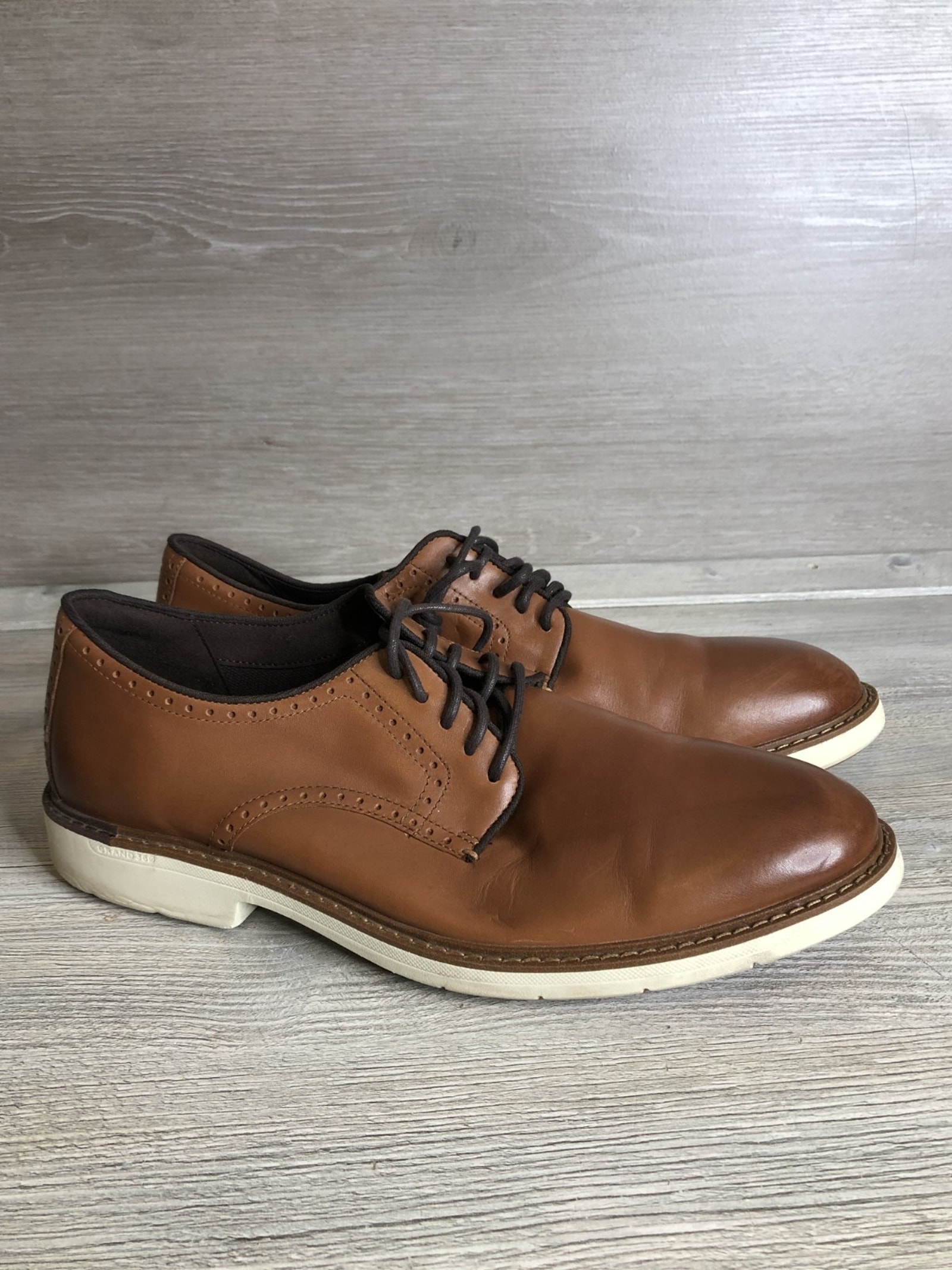 Cole Haan Shoes Mens 13 British Tan Leather Shoe Flexgrand 360 C34125 Grand 360